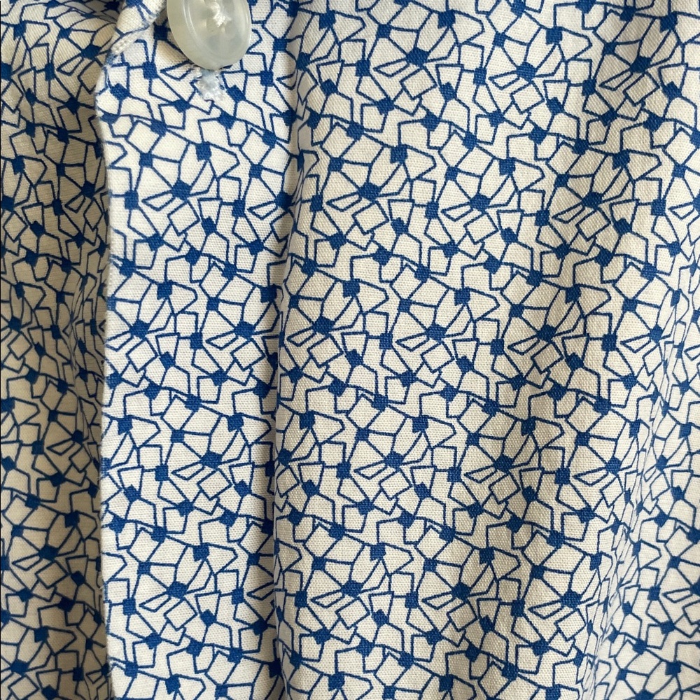 Calvin Klein Light Blue Micro-Pattern Long Sleeve… - image 3